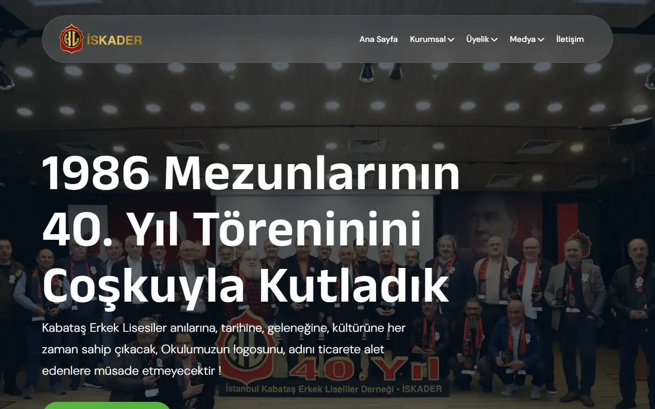 iskader.org.tr ana sayfası: dernek sitesi